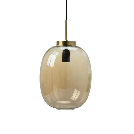 Pendant Light With A Amber Opal Glass Finish