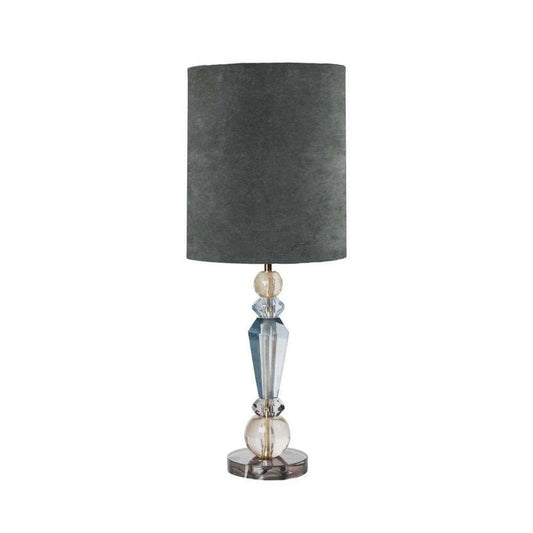 Agate Table Lamp With Dark Grey Shade