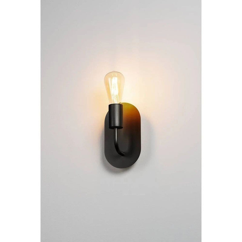 Black Cylindrical Shape Wall Lamp